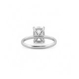 14K Gold 2.50 Carat Elongated Cushion Cut Lab Grown Diamond Solitaire Engagement Ring with Under Halo