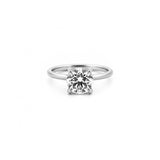 14K Gold 1.50 Carat Round Cut Lab Grown Diamond Solitaire Engagement Ring with Under Halo