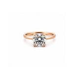 14K Gold 1.50 Carat Round Cut Lab Grown Diamond Solitaire Engagement Ring with Under Halo