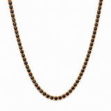 14K Gold Black Natural Diamond Tennis Necklace