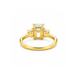 14K Gold Three Stone 2.00 Carat Radiant Cut Lab Grown Diamond Solitaire Engagement Ring