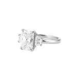 14K Gold Three Stone 2.00 Carat Radiant Cut Lab Grown Diamond Solitaire Engagement Ring