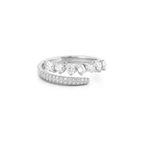 14K Gold Open Multi Shape and Pavé Claw Natural Diamond Band