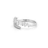 14K Gold Open Multi Shape and Pavé Claw Natural Diamond Band