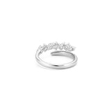 14K Gold Open Multi Shape and Pavé Claw Natural Diamond Band