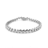 14K Gold Offset Pear Natural Diamond Bracelet