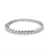 14K Gold Offset Pear Natural Diamond Bracelet
