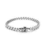 14K Gold Offset Pear Natural Diamond Bracelet