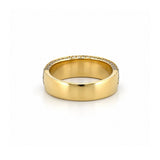 14K Gold Four Row Diamond Pavé Band