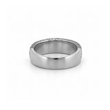 14K Gold Four Row Diamond Pavé Band