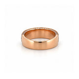 14K Gold Four Row Diamond Pavé Band