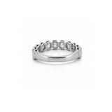 14K Gold Oval Cut Diamond Bezel Band