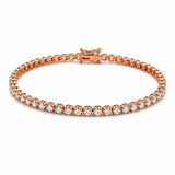 14K Gold Natural Round Diamond Tennis Bracelet