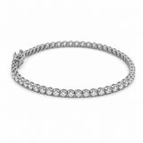 14K Gold Natural Round Diamond Tennis Bracelet