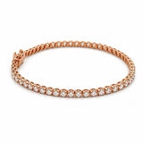 14K Gold Natural Round Diamond Tennis Bracelet