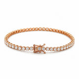 14K Gold Natural Round Diamond Tennis Bracelet