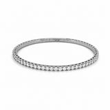 14K Gold Flexible Halfway Tennis Bangle