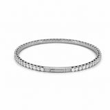 14K Gold Flexible Halfway Tennis Bangle