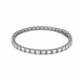 14K Gold East West Lab Grown Emerald Cut Diamond Tennis Bracelet