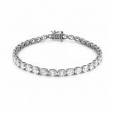 14K Gold East West Lab Grown Oval Cut Diamond Tennis Bracelet