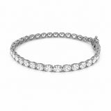 14K Gold East West Lab Grown Oval Cut Diamond Tennis Bracelet