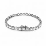 14K Gold East West Lab Grown Oval Cut Diamond Tennis Bracelet