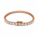 14K Gold East West Lab Grown Oval Cut Diamond Tennis Bracelet