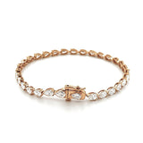 14K Gold East West 3MM Lab Grown Pear Cut Diamond Tennis Bracelet