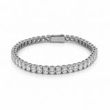 14K Gold Lab Grown Oval Cut Diamond Tennis Bracelet
