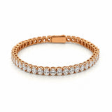 14K Gold Lab Grown Oval Cut Diamond Tennis Bracelet