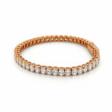 14K Gold Lab Grown Oval Cut Diamond Tennis Bracelet