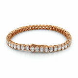 14K Gold Lab Grown Oval Cut Diamond Tennis Bracelet