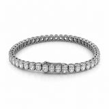 14K Gold Lab Grown Oval Cut Diamond Tennis Bracelet