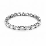 14K Gold Large Lab Grown Oval Cut Diamond Tennis Bracelet