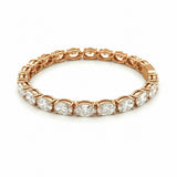 14K Gold Large Lab Grown Oval Cut Diamond Tennis Bracelet