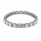 14K Gold Large Lab Grown Oval Cut Diamond Tennis Bracelet