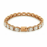 14K Gold Large Lab Grown Oval Cut Diamond Tennis Bracelet