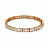 14K Gold Lab Grown Emerald Cut Diamond Tennis Bracelet