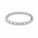 14K Gold Lab Grown Cut Marquise Pear Oval Diamond Bezel Bracelet