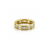 14K Gold East West Emerald Cut Lab Grown Diamond Band