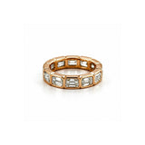14K Gold East West Emerald Cut Lab Grown Diamond Band