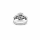 14K Gold Diamond Wheel Three Row Band