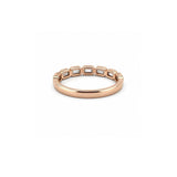 14K Gold Sideways Baguette Bezel Diamond Fashion Band