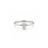 14K Gold Pear Shape Prong Set Diamond Single Stone Ring