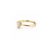 14K Gold Pear Shape Prong Set Diamond Single Stone Ring