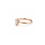 14K Gold Pear Shape Prong Set Diamond Single Stone Ring
