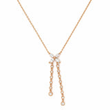 14K Gold Marquise Star Diamond Drop Necklace