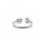 14K Gold Open Alternating Emerald Bezel Diamond Enamel Band