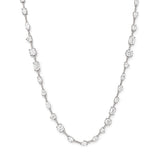 14K Gold Spaced Multi Shape Lab Grown Diamond Necklace