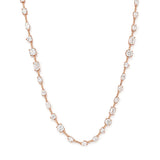 14K Gold Spaced Multi Shape Lab Grown Diamond Necklace